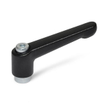 Adjustable clamping lever GN 300.2-30-M5-SW IG, RAL 9005 black