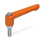 Klemmhebel mit Schraube, verstellbar GN 300.2-92-M10-20-OS AG, RAL 2004 orange