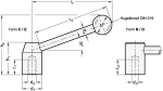 Clamping lever, straight GN 212-40-M20-D