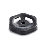 Handrad aus Stahlblech GN 227.6-ST-60-V6-SW schwarz