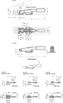 Closure tensioner with tie rod GN 850.1-1000-TT-NI Stainless steel, with counterholder