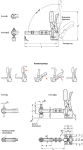 Verticale spanner GN 810.3-130-UL met verlengde klemarm en vergrendelingsmechanisme