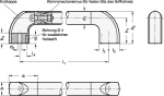 Bow handle with cover caps GN 767-28-300-DSG SW