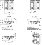 Plastic scharnier GN 151.5-49-49-6,5-EH 2x2 gat voor cilinderschroef