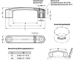 Boeggreep met afdekkappen GN 628.3-117-B-DOR Elesa 260261-C2