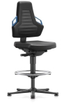 Nexxit bureaudraaistoel H 570-820 mm Handgrepen blauw Vloerglijders, voetring, PU schuim zwart