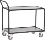 Tafelwagen met 2 legplanken Laadvlak 850x500 mm, antracietgrijs max. 300 kg, TPE-banden, Fetra 2740/7016