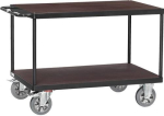 Tafelwagen met 2 legplanken Laadoppervlak 1200x800 mm, max. 1200 kg Massieve rubberbanden, Fetra 12403/7016