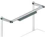 Verlichting op de werkplek LED met dimfunctie draaibaar 900 mm 21 W voor paktafels 1600/2000 mm