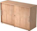 Schuifdeurkast HxBxD 148x1200x400 mm Noten decor 2 OH 2 deuren Railgreep