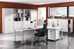 Desk HxWxD 685-810x1200x800 mm oak decor straight form, 4-legged frame, Sero