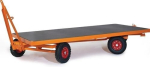 Industriële aanhangwagens LxB 2500x1250 mm Draagvermogen 3000 kg 2-assige draaischamelbesturing, massief rubber