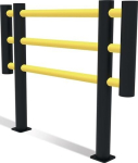 Machinebeveiliging HxB 1200x1500 mm Geel voor pluggen Plastic