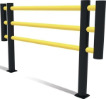 Machinebeveiliging HxB 1200x2000 mm Geel voor pluggen Plastic