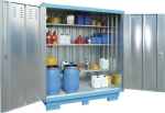 Lagercontainer, Auffangvolumen 1300 l BxTxH 5075x2075x2385 mm montiert gem. GHS 1-4, verzinkt