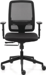 Office swivel chair without armrests with synchronised technology black 420-530 mm, load capacity 125 kg