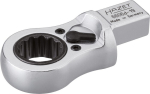Einsteckratschen Ringschlüssel SW 19 mm 40 Zähne L=81 mm Hazet 6606D-19