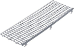 Leaf guard for gutters Width 100 - 150 mm Piece length 1 m, grey