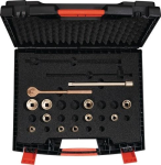Steckschlüsselsatz, 12-teilig SW 10/12/13/17/19/22/24/27/30/32 mm Antrieb 1/2 Zoll 4-Kant, Endres Tools