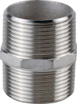 Double nipple 4" with 8-edge stainless steel A4