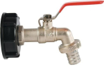 Ball outlet tap IG 2", AG 3/4", brass PVC mega