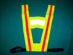 Warntrapez verstellbar, Seitenverschluß Gr.105 cm, neongelb fluoreszierend Mittelsteg mit Reflexstreifen