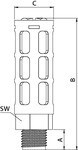 Silencer Plastic, PE damper element