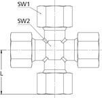 Kruisschroefverbinding Buis Ø 5mm Gegalvaniseerd staal, zeer lichtgewicht ontwerp