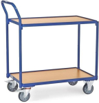 Tafelwagen met 2 legplanken Laadoppervlak 850 x 500 mm max. 300 kg, TPE-banden, Fetra 2740