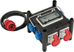 Rubberen stroomverdeler FI-schakelaar 2 m H07RN-F5G2.5 2xCEE16A, 5x230V Brennenstuhl BSV