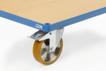Wielen met polyurethaan banden 125 x 32 mm, naven met kogellager Fetra 2179