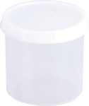 Blik met schroefdeksel 500 ml, HxD 100x104 mm rond natuurlijk