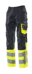 trousers with kneepad pockets Gr.62 L90, blackblue/ yellow, MG290 Mascot Safe Supreme Leeds