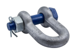 Zeer sterke beugel, recht 7/8", bout 25 mm, thermisch verzinkt met moer en splitpen, WLL 6,50 t