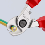 Kabelschaar met oog 165 mm, verchroomd, MK-handgreep Knipex 95 16 165 T