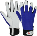 Montagehandschoenen, klittenband Maat 10, schapennappaleer naturel/blauw Power Grip I