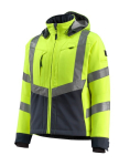 Zachte shell jas Maat S, geel/zwart-blauw, PO360 Mascot Safe Supreme Blackpool