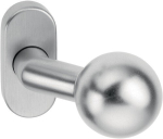 Brandveiligheidskogelknop M12 75x34 mm ovaal rozet aluminium F1 EDI 2133/4020