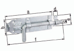 Bolzenriegel 180x70Ø16 mm fzn. GAH 124366