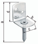 Flechtzaunhalter L-Form 83x32x30x38 mm fzn. GAH 213459