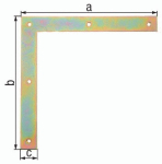 Hoek poort 300x300x40 mm gal. geel gegalvaniseerd. GAH 313098
