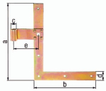 Fensterladen-Winkelband L gerade 250x200x30mm Stärke 3 mm verz.dicksch.