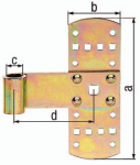 Kruisband 140x50x2 mm, gal. geel gegalvaniseerd. GAH 314996