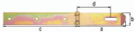 Überfalle 210x140 mm B= 35 mm gal. gelb verz. GAH 316986