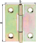 Scharnier 51x37x1,0 mm sendzimir verzinkt GAH 345884