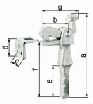 Gate stop 6.5 mm galvanised GAH 412814