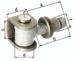 Poortscharnier 72x50x44x35 mm staal GAH 418328