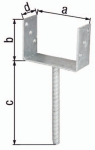 U-post support with concrete anchor 101x100x200x60 mm fzn. GAH 214289