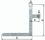 Deurhoekscharnier linksboven 5 mm 400x600x40x105 mm gal. dik gegalvaniseerd GAH 313104