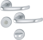 Escutcheon set round SK/OL D/D AluF1 Hoppe San Francisco 1301/42KV/452KVS